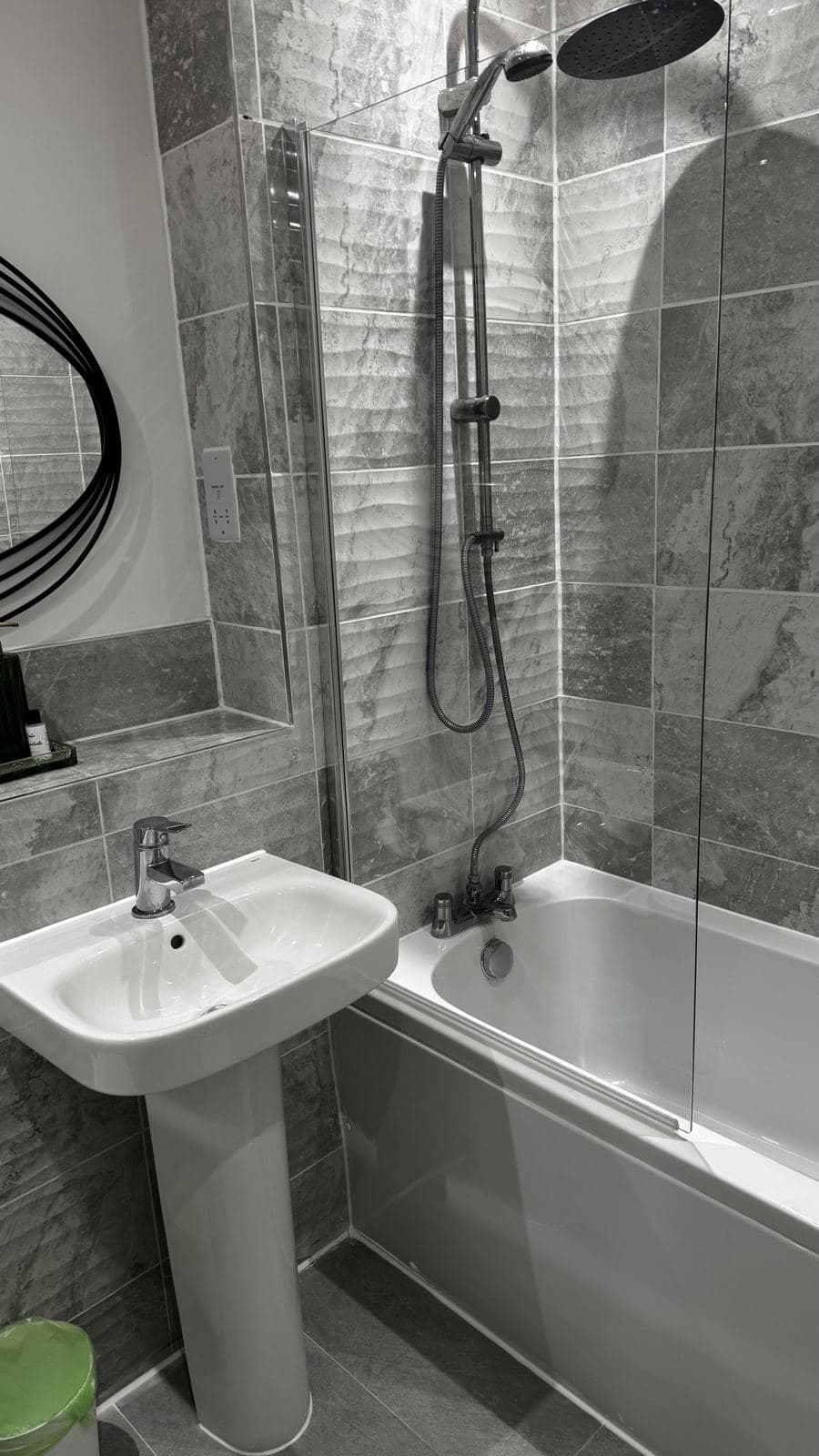 A cleaned bathroom