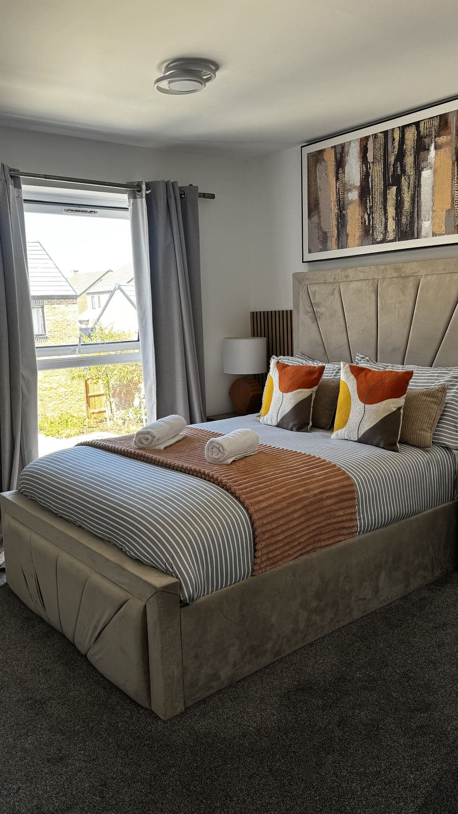 A freshly cleaned bedroom