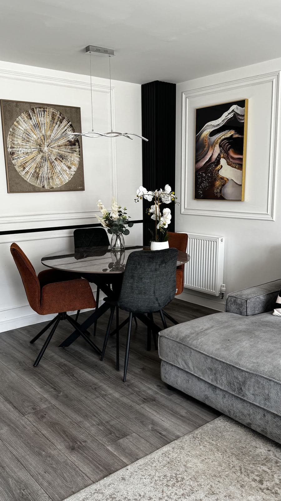 A cleaned living room
